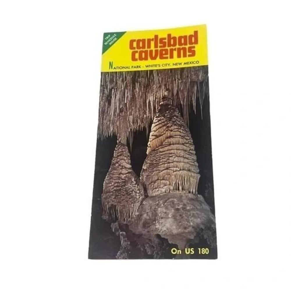 Carlsbad Caverns National Park Vintage Travel Brochure 1970s